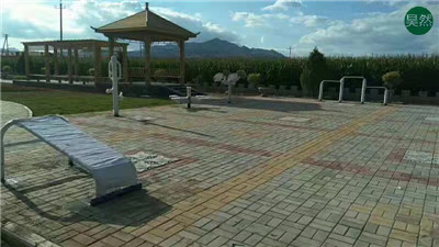 山西介休安裝公園里的戶外健身路徑器材現場 山西介休安裝公園里的戶外健身路徑器材現場